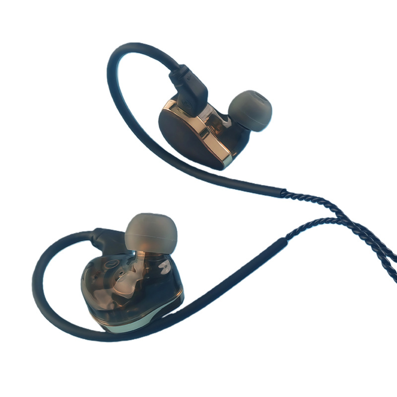 深圳源头工厂销售新款黑胡桃木双喇叭监听耳机立体声环绕游戏小耳机